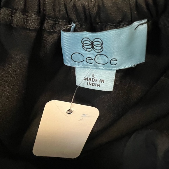 CeCe Black Blouse with Pearl Accents - Picture 2 of 3